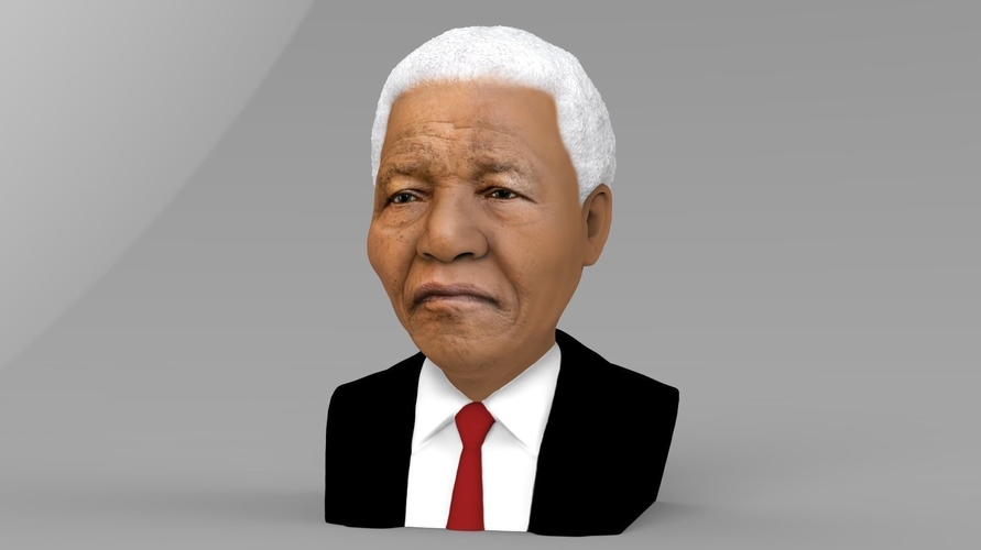 Nelson Mandela bust ready for full color 3D printing 3D Print 232043