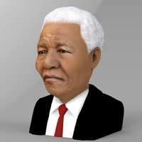 Nelson Mandela bust ready for full color 3D printing - Thumbnail 3