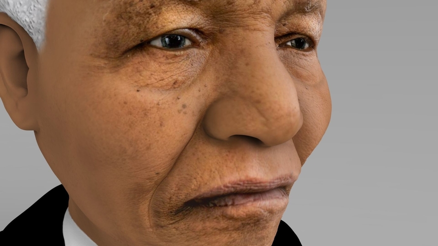Nelson Mandela bust ready for full color 3D printing 3D Print 232050