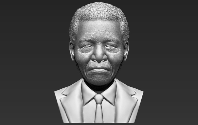 Nelson Mandela bust ready for full color 3D printing 3D Print 232054