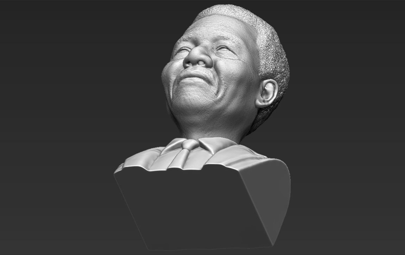 Nelson Mandela bust ready for full color 3D printing 3D Print 232063