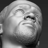 Usain Bolt bust 3D printing ready stl obj - Thumbnail 15