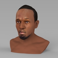 Usain Bolt bust ready for full color 3D printing - Thumbnail 2