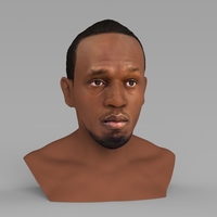 Usain Bolt bust ready for full color 3D printing - Thumbnail 5
