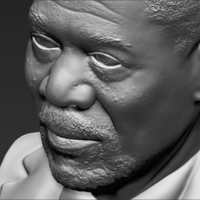 Morgan Freeman bust 3D printing ready stl obj - Thumbnail 10