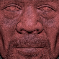 Morgan Freeman bust 3D printing ready stl obj - Thumbnail 13