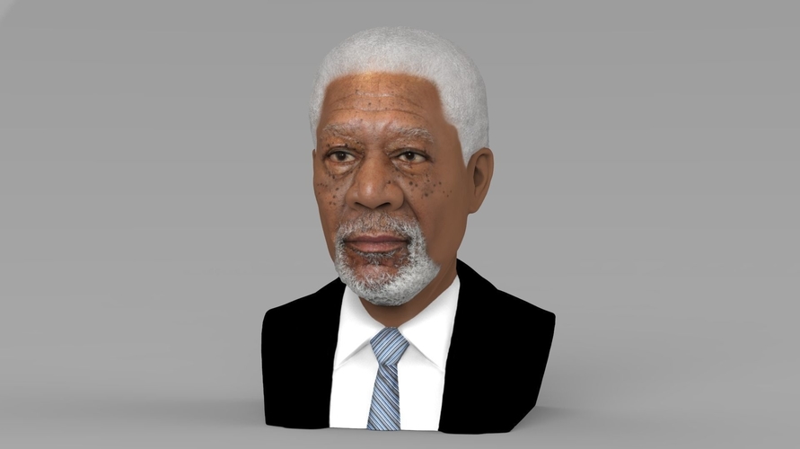 Morgan Freeman bust ready for full color 3D printing 3D Print 232255