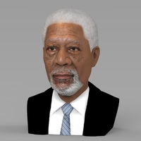 Morgan Freeman bust ready for full color 3D printing - Thumbnail 2