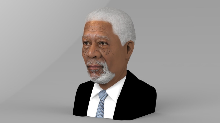 Morgan Freeman bust ready for full color 3D printing 3D Print 232256