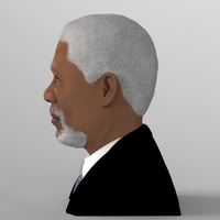 Morgan Freeman bust ready for full color 3D printing - Thumbnail 4