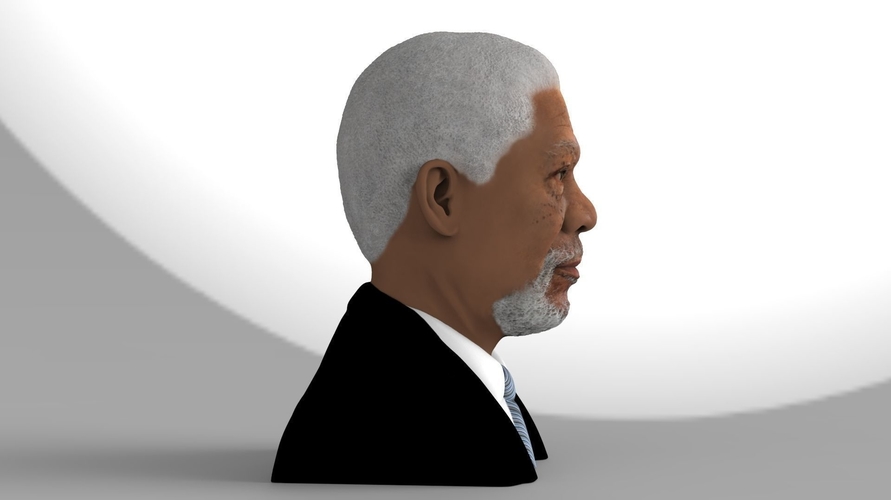 Morgan Freeman bust ready for full color 3D printing 3D Print 232258