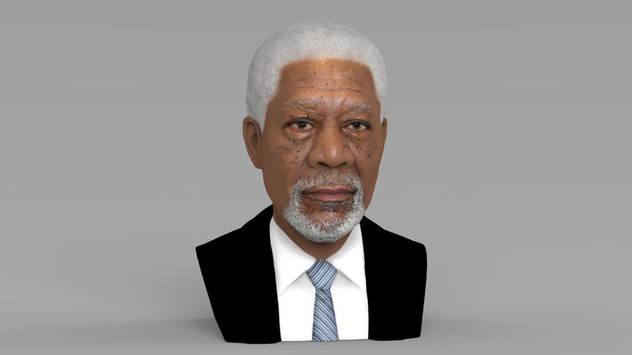 Morgan Freeman bust ready for full color 3D printing 3D Print 232260