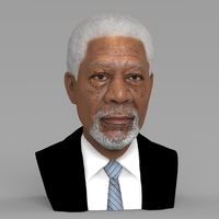 Morgan Freeman bust ready for full color 3D printing - Thumbnail 7