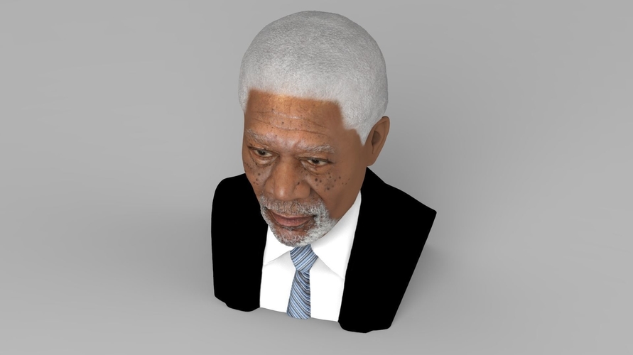 Morgan Freeman bust ready for full color 3D printing 3D Print 232261
