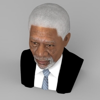 Morgan Freeman bust ready for full color 3D printing - Thumbnail 8