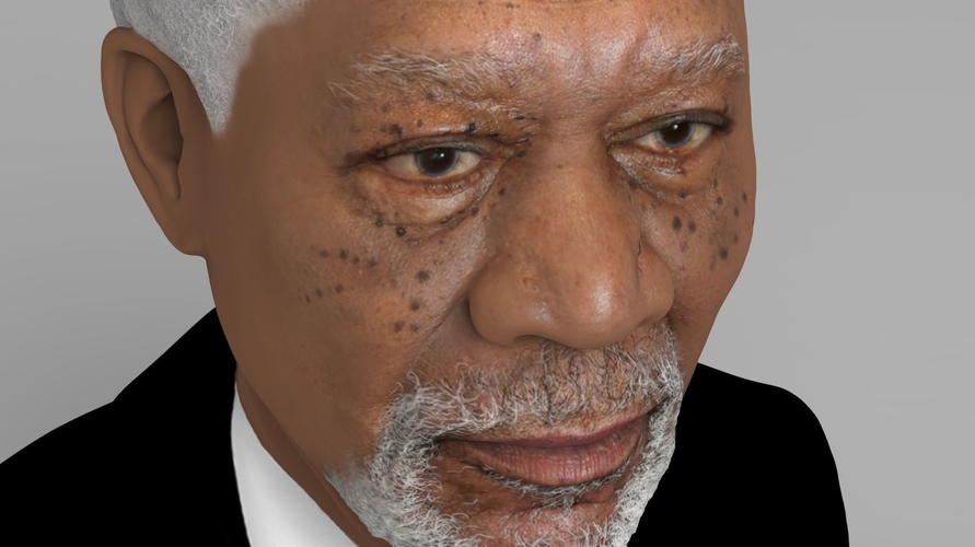 Morgan Freeman bust ready for full color 3D printing 3D Print 232263