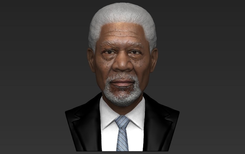 Morgan Freeman bust ready for full color 3D printing 3D Print 232264