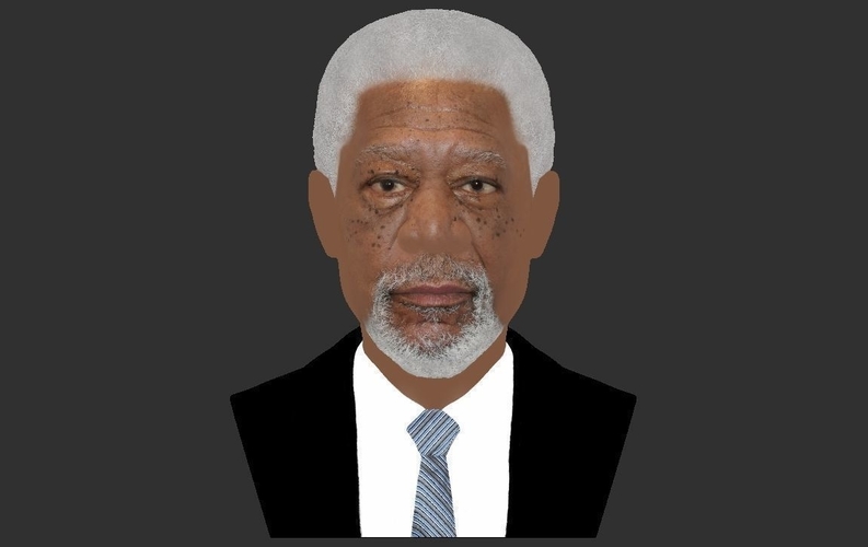 Morgan Freeman bust ready for full color 3D printing 3D Print 232265