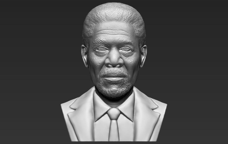Morgan Freeman bust ready for full color 3D printing 3D Print 232266