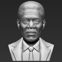 Morgan Freeman bust ready for full color 3D printing - Thumbnail 13
