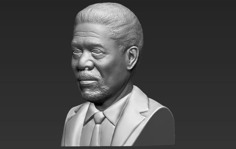 Morgan Freeman bust ready for full color 3D printing 3D Print 232267