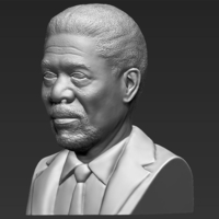 Morgan Freeman bust ready for full color 3D printing - Thumbnail 14