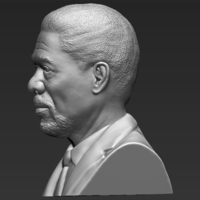 Morgan Freeman bust ready for full color 3D printing - Thumbnail 15