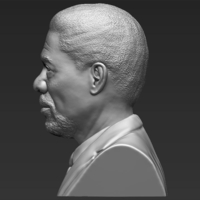 Morgan Freeman bust ready for full color 3D printing - Thumbnail 16
