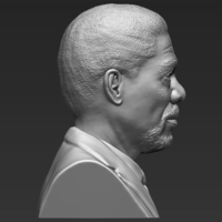 Morgan Freeman bust ready for full color 3D printing - Thumbnail 17