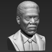 Morgan Freeman bust ready for full color 3D printing - Thumbnail 19