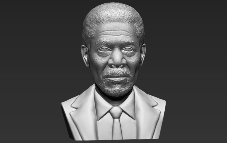 Morgan Freeman bust ready for full color 3D printing 3D Print 232273