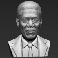 Morgan Freeman bust ready for full color 3D printing - Thumbnail 20