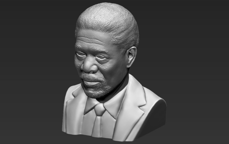 Morgan Freeman bust ready for full color 3D printing 3D Print 232274