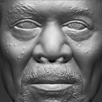 Morgan Freeman bust ready for full color 3D printing - Thumbnail 22