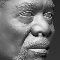 Morgan Freeman bust ready for full color 3D printing - Thumbnail 23