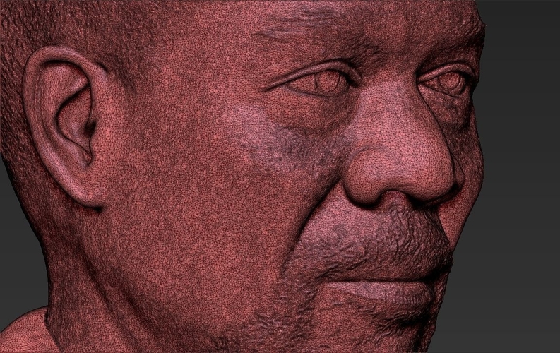 Morgan Freeman bust ready for full color 3D printing 3D Print 232277