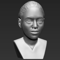 Beyonce Knowles bust 3D printing ready stl obj - Thumbnail 7