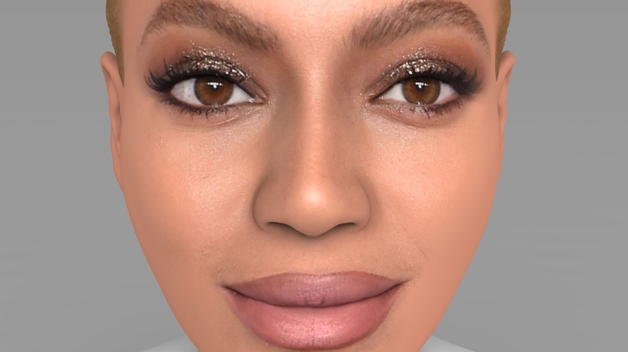 Beyonce Knowles bust ready for full color 3D printing 3D Print 232301