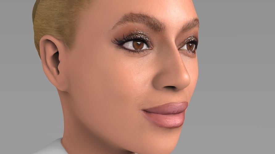 Beyonce Knowles bust ready for full color 3D printing 3D Print 232302