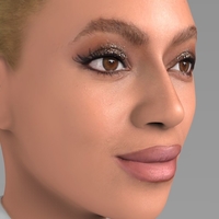 Beyonce Knowles bust ready for full color 3D printing - Thumbnail 7