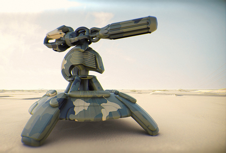 Future Gun 3D Print 23234