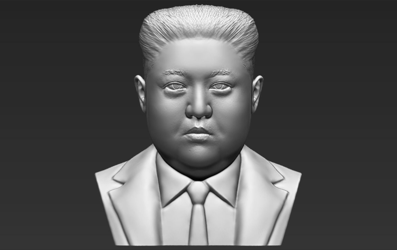 Kim Jong-un bust 3D printing ready stl obj
