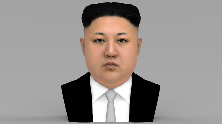Kim Jong-un bust ready for full color 3D printing