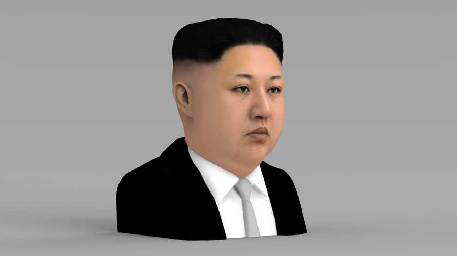 Kim Jong-un bust ready for full color 3D printing 3D Print 232373