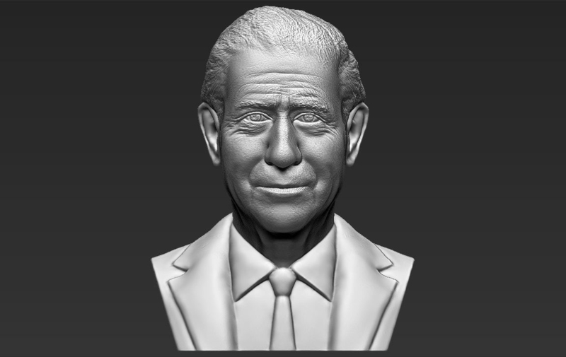 Prince Charles bust 3D printing ready stl obj