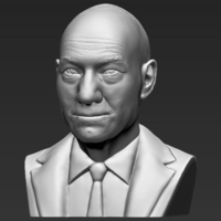 Professor X Charles Xavier bust 3D printing ready stl obj - Thumbnail 2