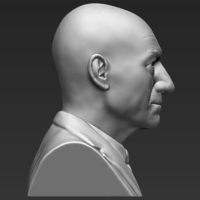 Professor X Charles Xavier bust 3D printing ready stl obj - Thumbnail 4