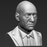 Professor X Charles Xavier bust 3D printing ready stl obj - Thumbnail 5