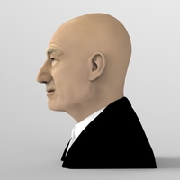 Professor X Charles Xavier bust ready for full color 3D printing - Thumbnail 4