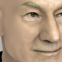 Professor X Charles Xavier bust ready for full color 3D printing - Thumbnail 9